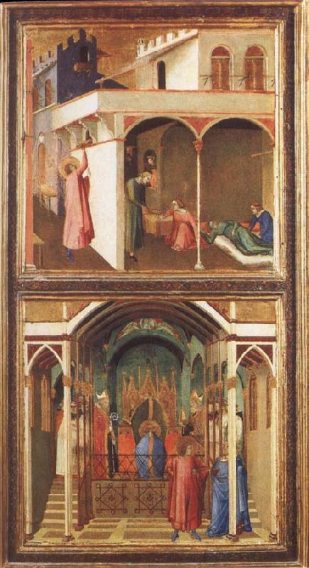 St Nicholas Offers Three Girls Their Dowry, Ambrogio Lorenzetti